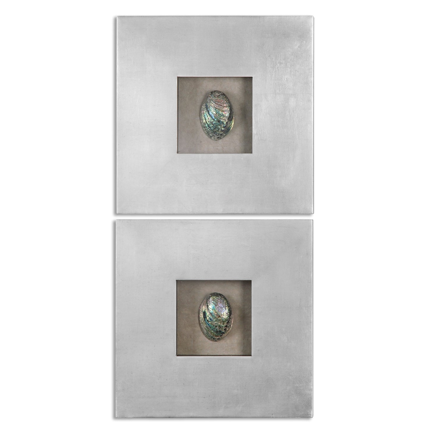 Abalone Shells Silver Wall Art, Canadian warehouse ONLY